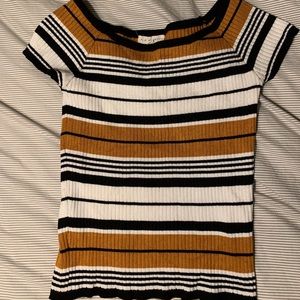 L.A Hearts Orange Black and White T-Shirt